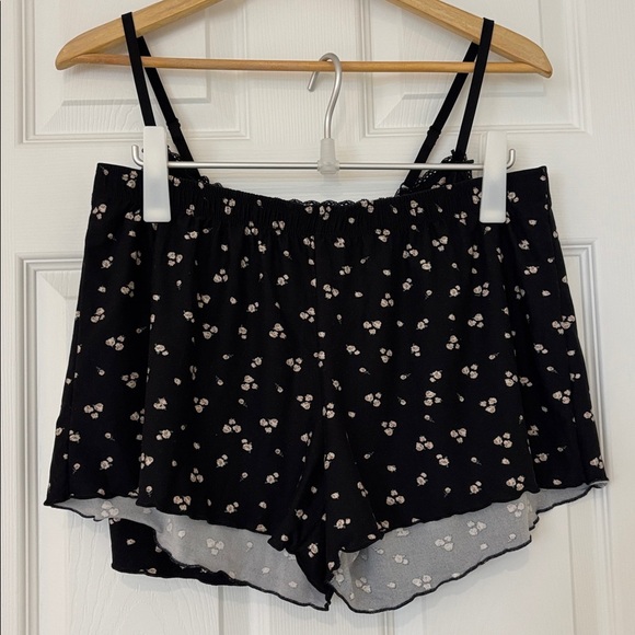 ROSE + VINE super soft pj set floral sleep set boxers & cami top black size L/XL - Picture 6 of 17
